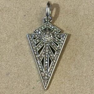🆕Listing! Brighton Deco Arrow Amulet in Silver token charm w clear crystal pave
